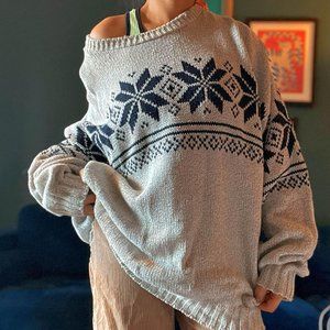 Vintage Sweater Northwest Territory Snowflake Knit Sweater